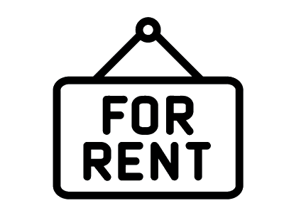 icon of for rent sign