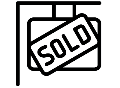 icon of a sold sign